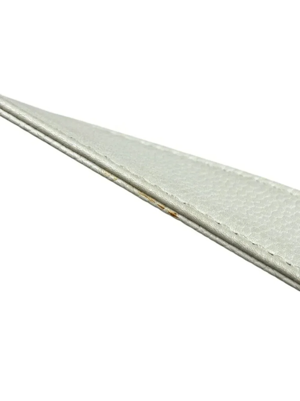 ★SOLD★ Chanel CC Logo Chain Tote Shoulder Quilted Caviar Leather White - Picture 9 of 13